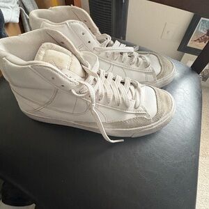 Nike White High-Top Athletic Shoes